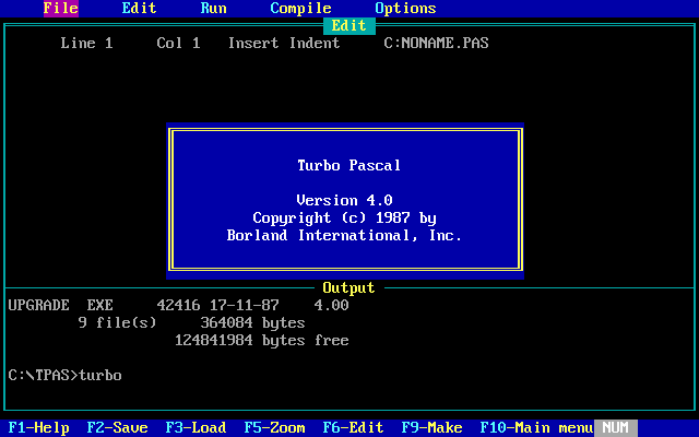 Borland Turbo Pascal 4.0